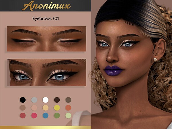 Eyebrows F01 by Anonimux Simmer from TSR