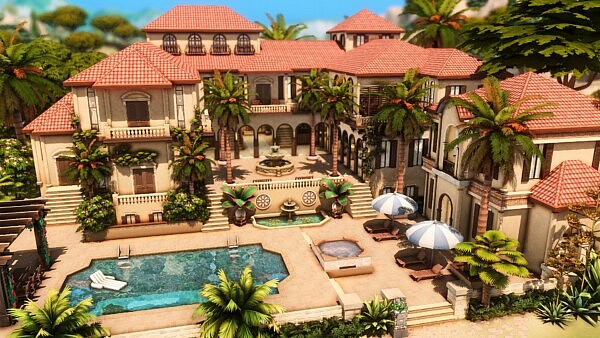 Mediterranean Mansion by plumbobkingdom from Mod The Sims
