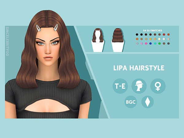 Lipa Hair by simcelebrity00 from TSR