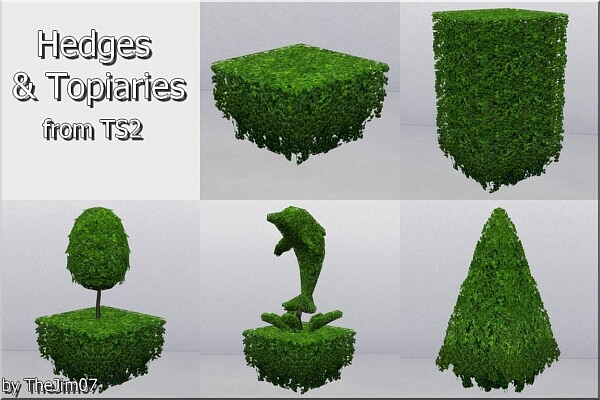 Hedges & Topiaries from TS2 by TheJim07 from Mod The Sims