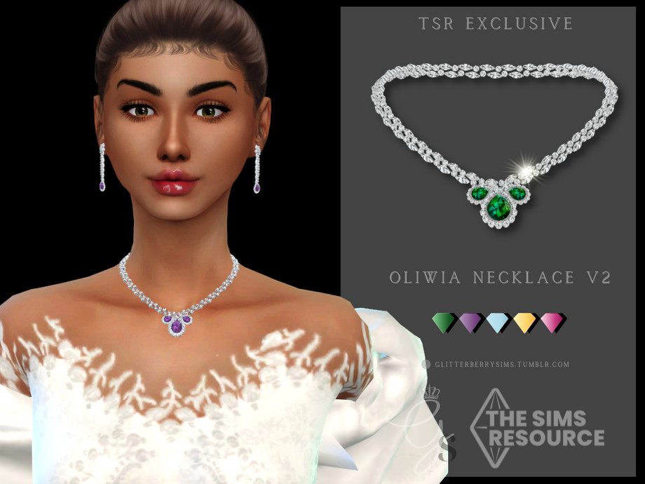 Oliwia Necklace V2 By Glitterberryfly From Tsr • Sims 4 Downloads