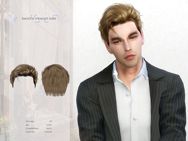 Slicked back hair by wingssims from TSR