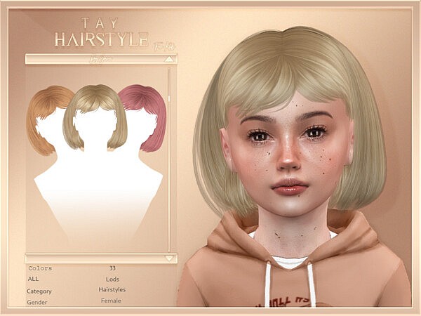 Tay (Child Hair) by JavaSims from TSR • Sims 4 Downloads