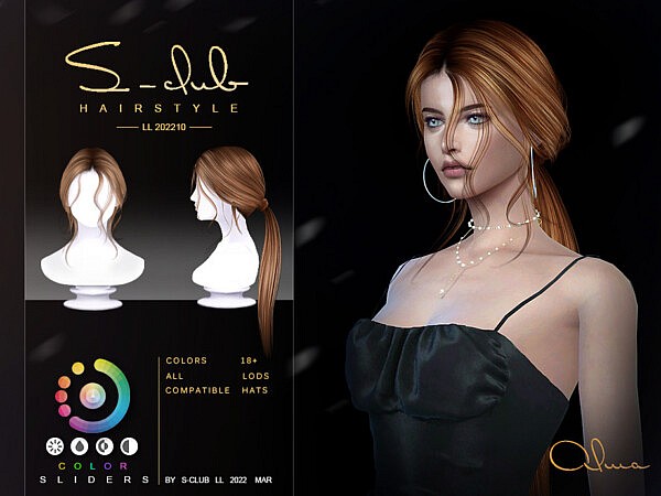 Long straight ponytail by S CLUB from TSR