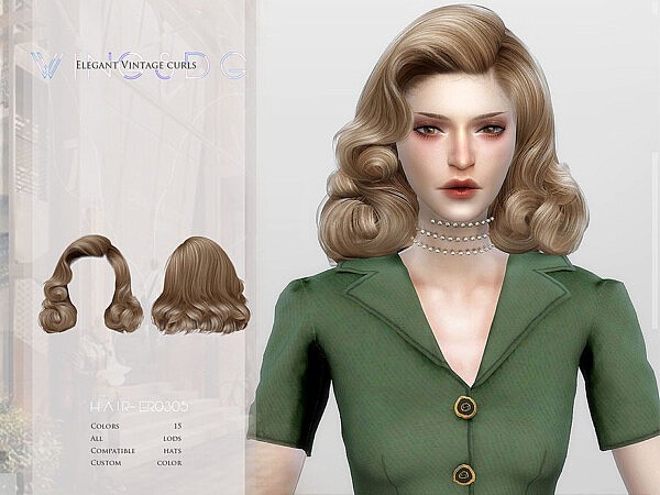 Elegant Vintage Curls by wingssims from TSR
