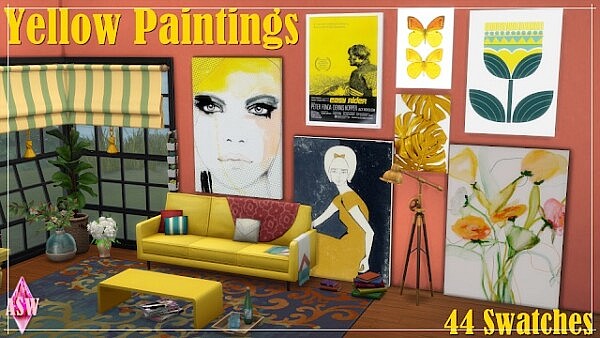 Yellow Paintings from Annett`s Sims 4 Welt