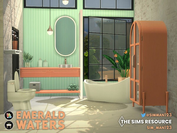 Mid Century Collection   Emerald Waters Bathroom by sim man123 from TSR