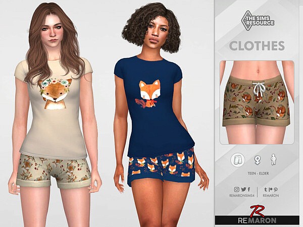 PJ Fox Shorts 01 for Female by remaron from TSR