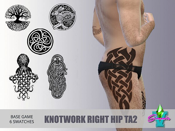 Knotwork Right Hip Tattoo by SimmieV from TSR