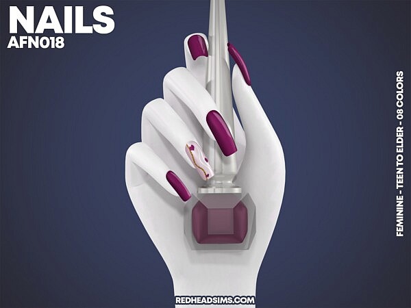 AF NAILS N018 from Red Head Sims