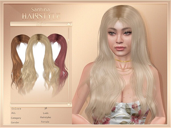 Santina (Hair) by JavaSims from TSR