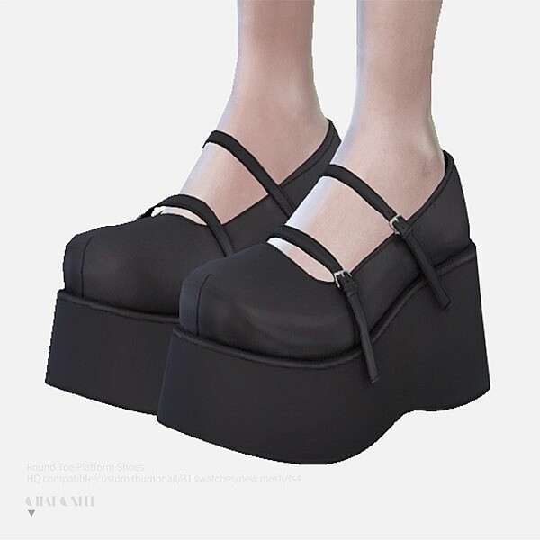 Round Toe Platform Shoes from Charonlee
