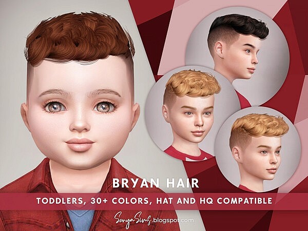 Bryan Hair TODDLERS by SonyaSimsCC from TSR
