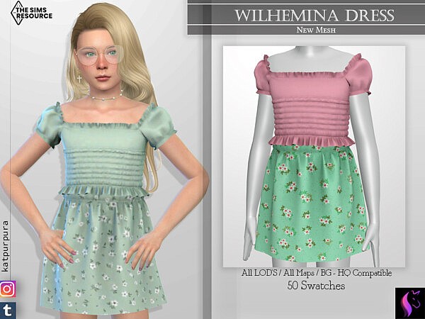 Wilhemina Dress by KaTPurpura from TSR
