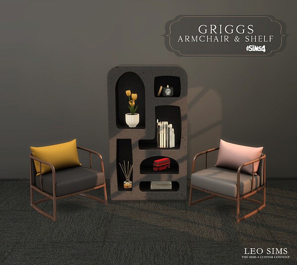 Griggs Armchair and Shelf from Leo 4 Sims