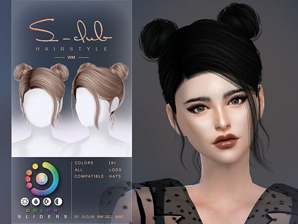 Double buns hair (YOYO) by S CLUB from TSR