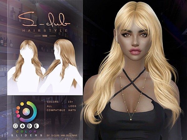 Curly long hair (Scarlet) by S Club from TSR