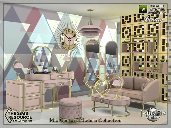 Mid Century Modern Collection beauty salon by jomsims from TSR
