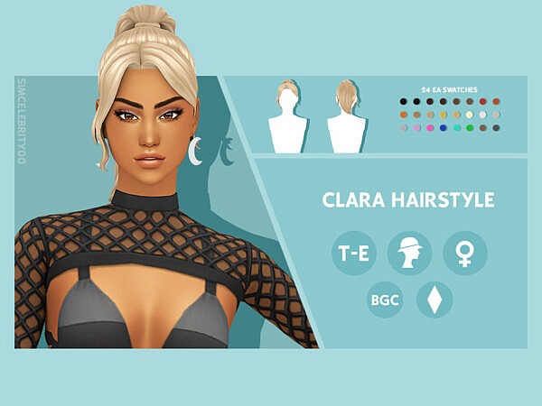 Clara Hair by simcelebrity00 from TSR