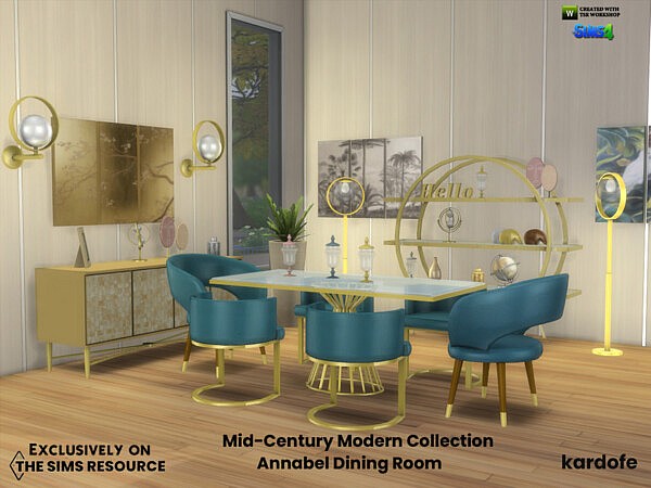 Mid Century Modern Collection Annabel Dining Room by kardofe from TSR