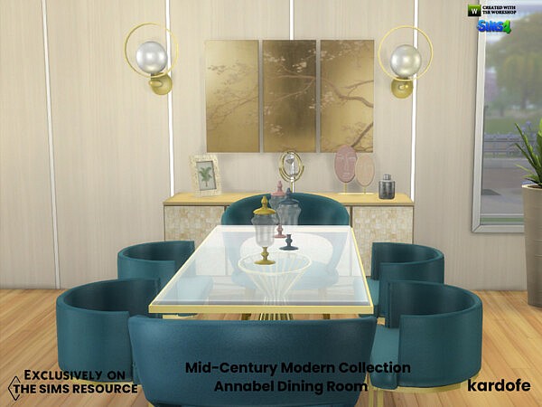 Mid Century Modern Collection Annabel Dining Room by kardofe from TSR