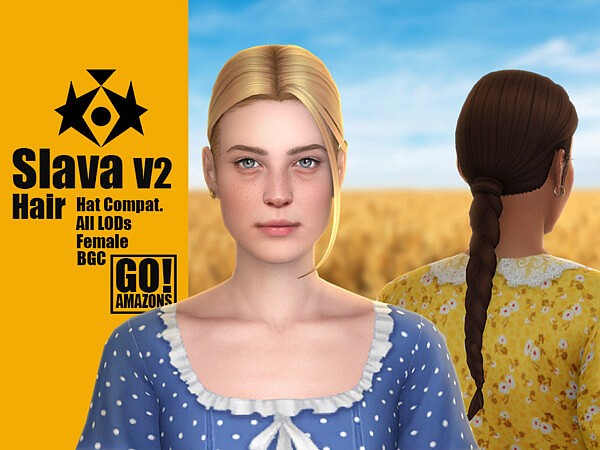 Slava Hair V2 by GoAmazons from TSR