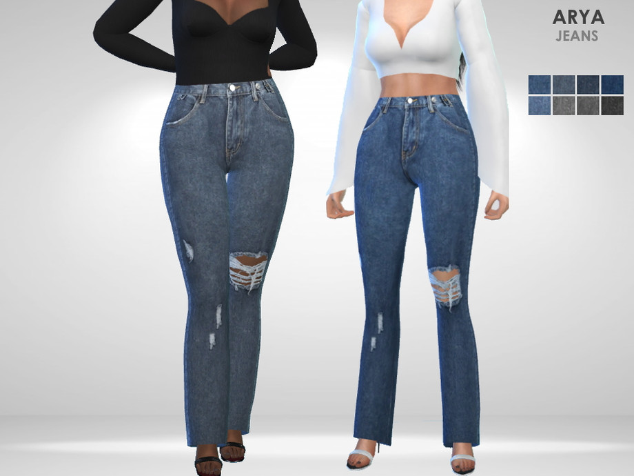 Arya Jeans by Puresim from TSR • Sims 4 Downloads