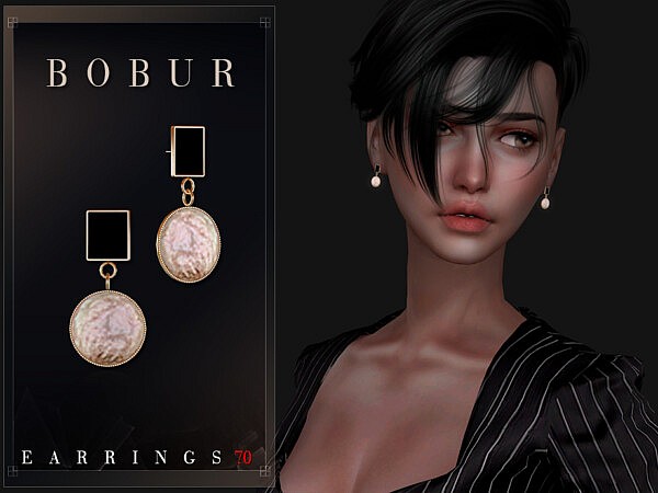 Earrings 70 by Bobur3 from TSR