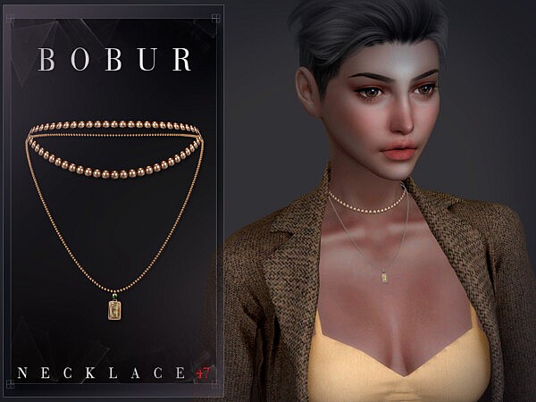 Double emerald necklace by Bobur3 from TSR