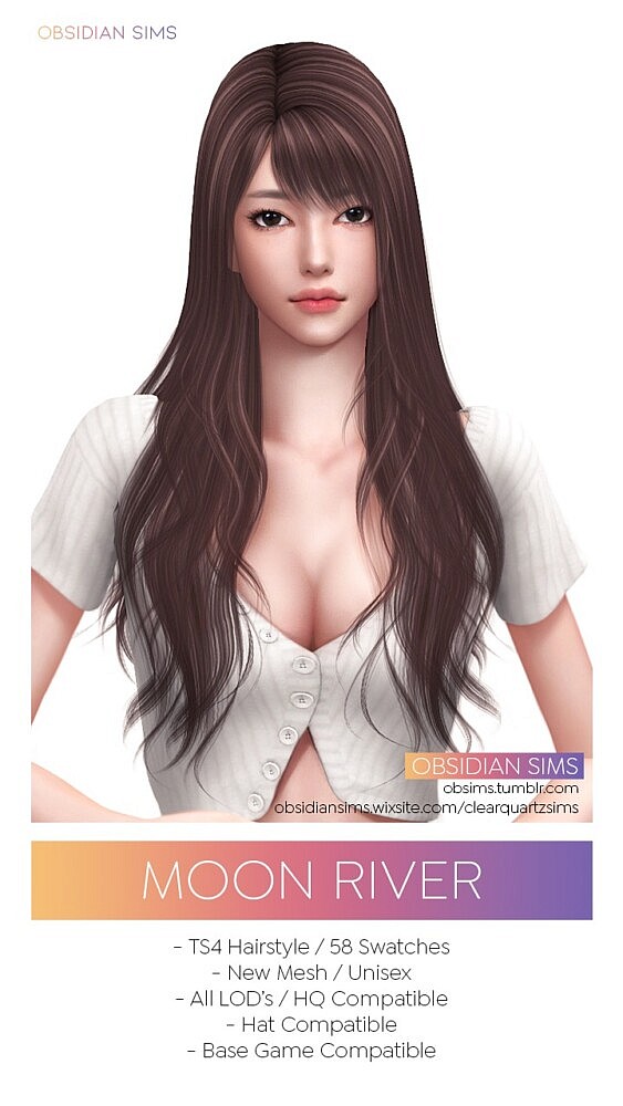 MOON RIVER HAIR from Obsidian Sims