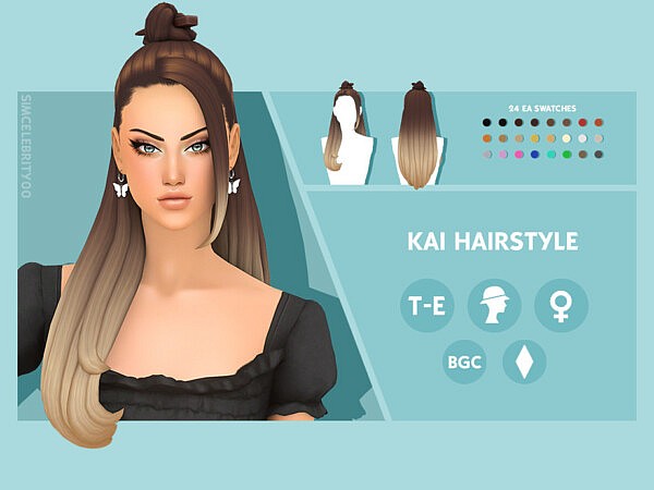 Kai Hair by simcelebrity00 from TSR
