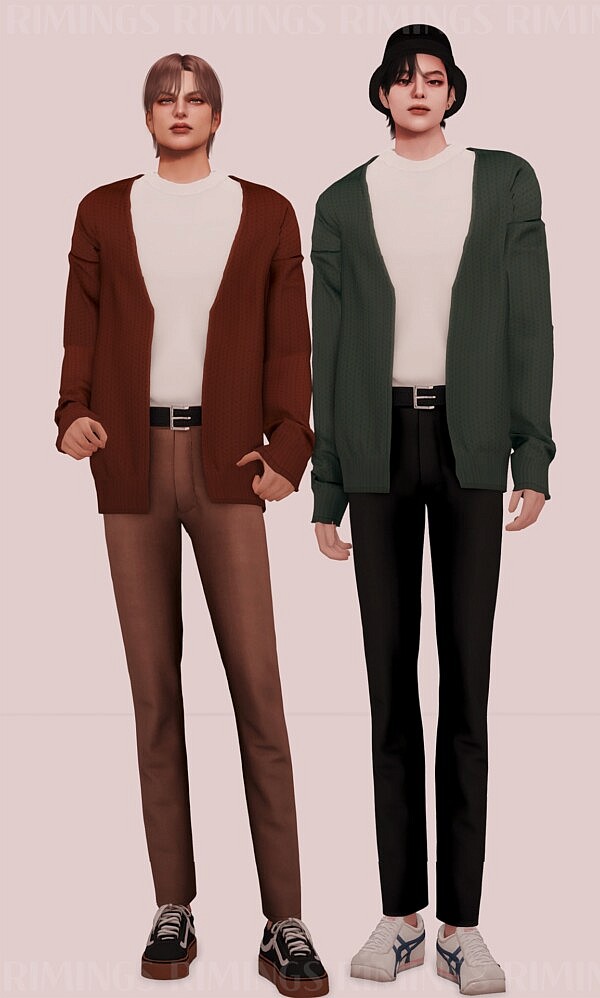 Basic Cardigan and Basic Pants from Rimings