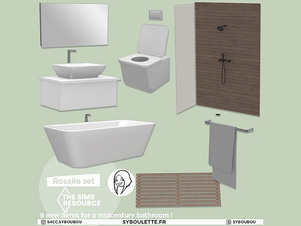 Rosalie bathroom set by Syboubou from TSR