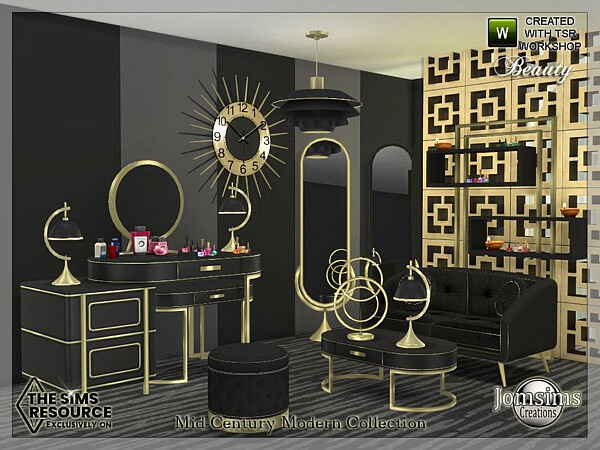 Mid Century Modern Collection beauty salon by jomsims from TSR