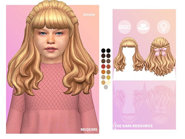 Amelie Hair Children by MSQSIMS from TSR