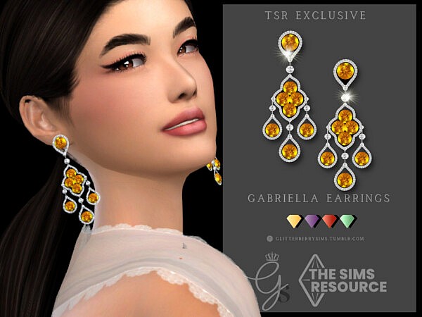 Gabriella Earrings by Glitterberryfly from TSR