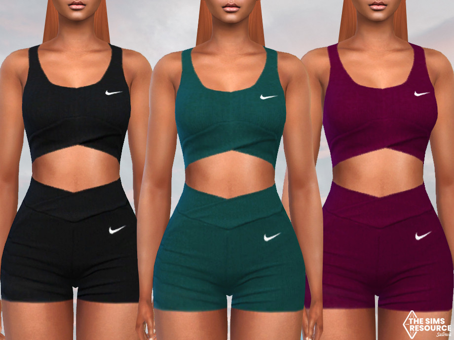 Female Full Body Tights Athletic Outfits by Saliwa from TSR • Sims 4