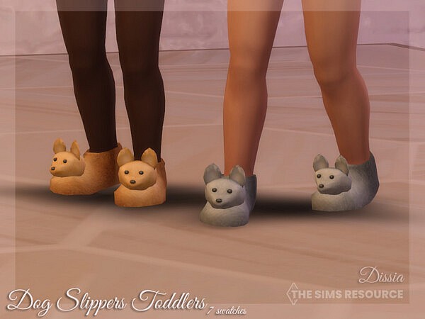 Dog Slippers Toddlers by Dissia from TSR