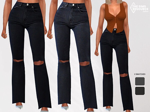 New Style High Waisted Ripped Mom Jeans by Saliwa from TSR