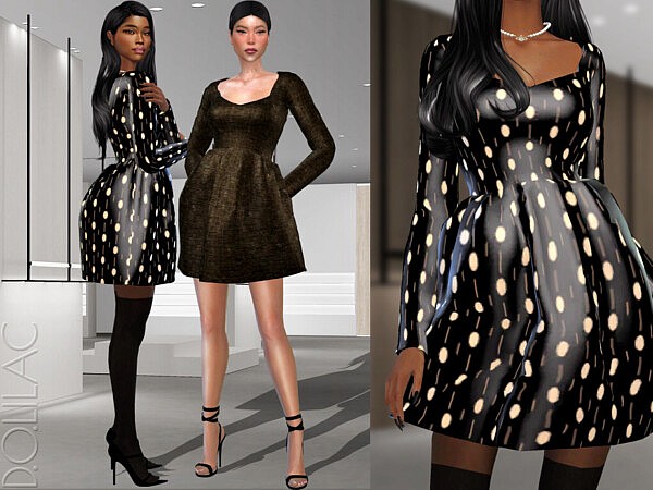 Patterned Mini Dress DO318 by D.O.Lilac from TSR