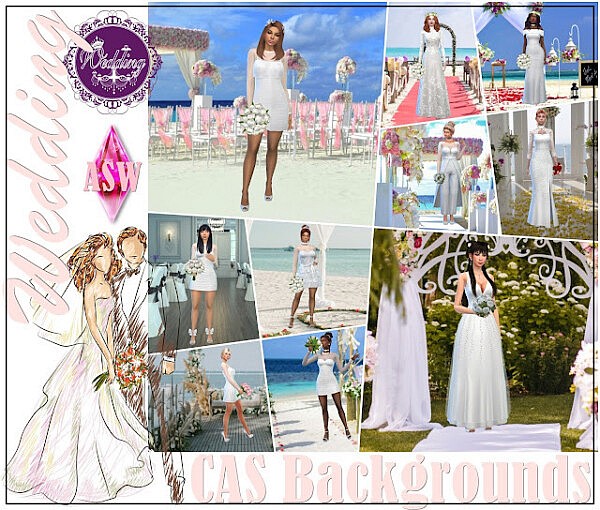 CAS Backgrounds Wedding 2022 from Annett`s Sims 4 Welt