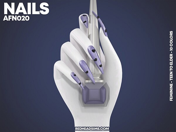 AF NAILS N020 from Red Head Sims