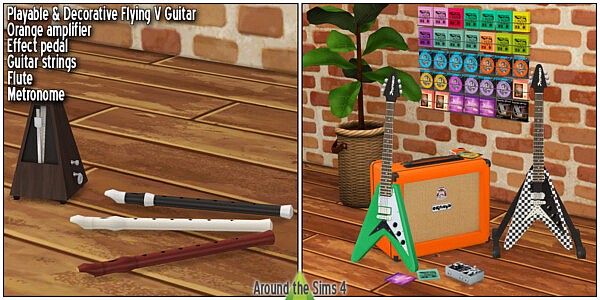 Music Instruments   Playing and Decorative from Around The Sims 4