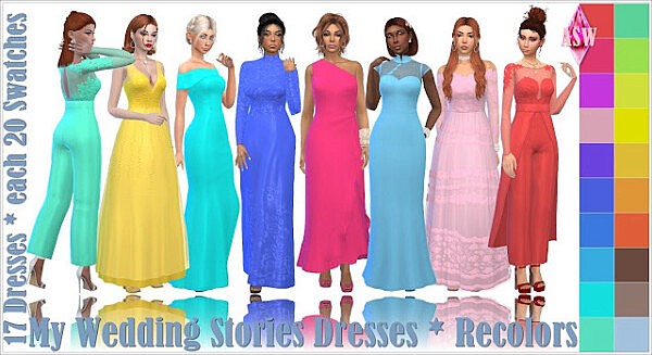 My Wedding Stories Dresses from Annett`s Sims 4 Welt
