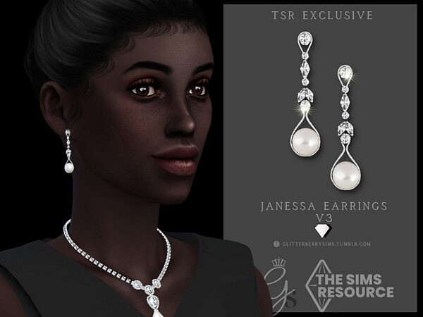 Janessa Earring v3 by Glitterberryfly from TSR