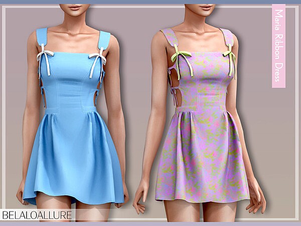 Maria ribbon dress by belal1997 from TSR