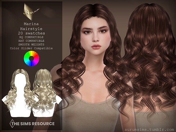 Marina Curly Hair by AurumMusik from TSR
