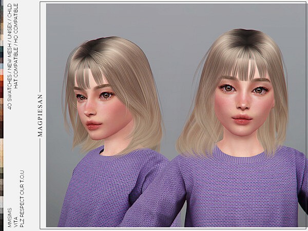 Vita Hair for Child by magpiesan from TSR