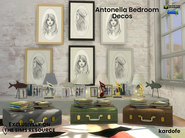Antonella Bedroom Decos by kardofe from TSR