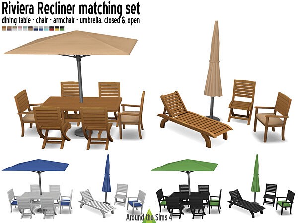 Riviera recliner matching set from Around The Sims 4